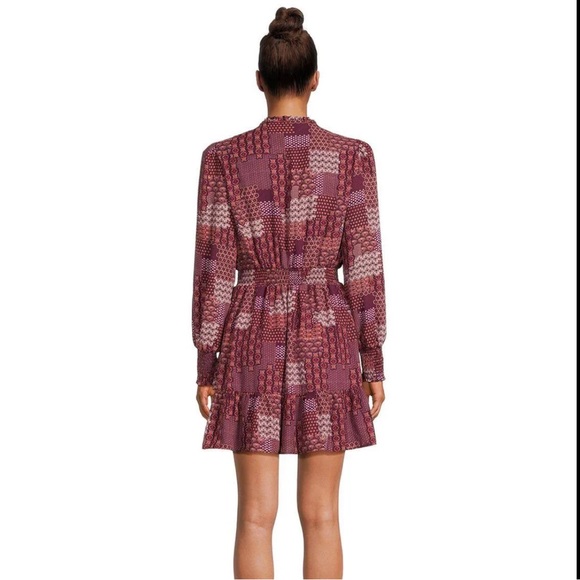 🎉BCBG Paris Women's Tiered Mini Dress w/ Long Balloon Sleeves, Size M SOLD OUT - Picture 4 of 11